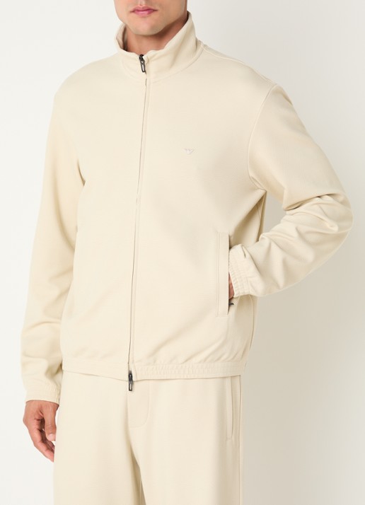Armani Sweatvest met logo en ritszakken