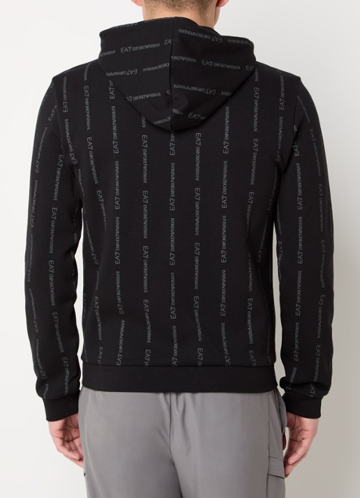 Armani Sweatvest met logo en steekzakken - achterkant 5 zwart