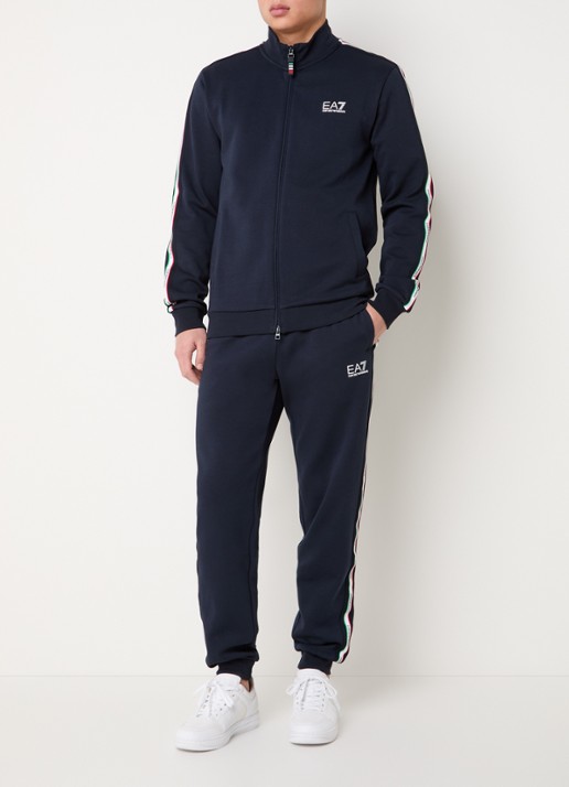 Armani Sweatvest met logo en steekzakken - detail 4 donkerblauw
