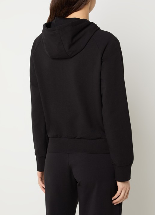 Armani Sweatvest met logo en steekzakken - achterkant zwart