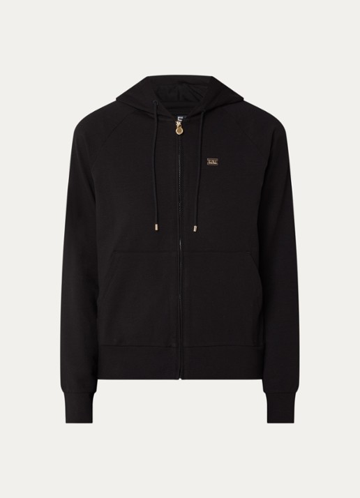 Armani Sweatvest met logo en steekzakken - voorkant 2 zwart