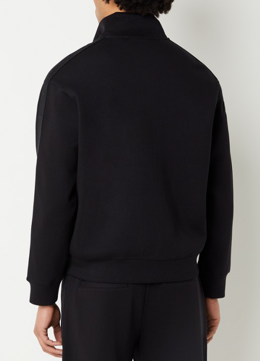 Armani Sweatvest met logo en steekzakken - achterkant 3 zwart