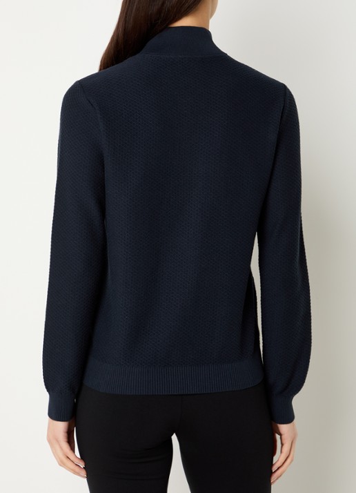 Armani Sweatvest met logo en structuur - achterkant 4 donkerblauw