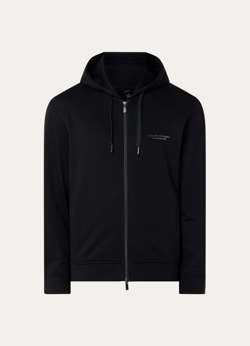 Armani Sweatvest met logo - voorkant 4 zwart