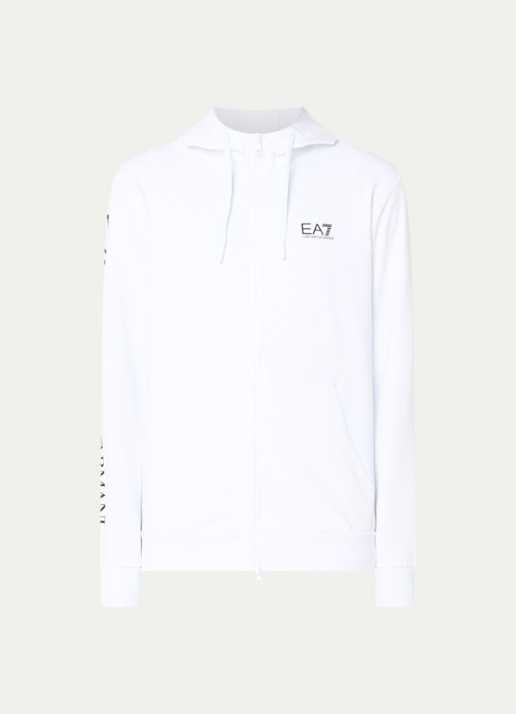 Armani Sweatvest met logo - voorkant wit