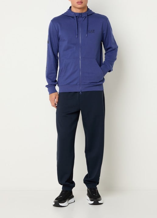 Armani Sweatvest met logo - voorkant 3 kobaltblauw