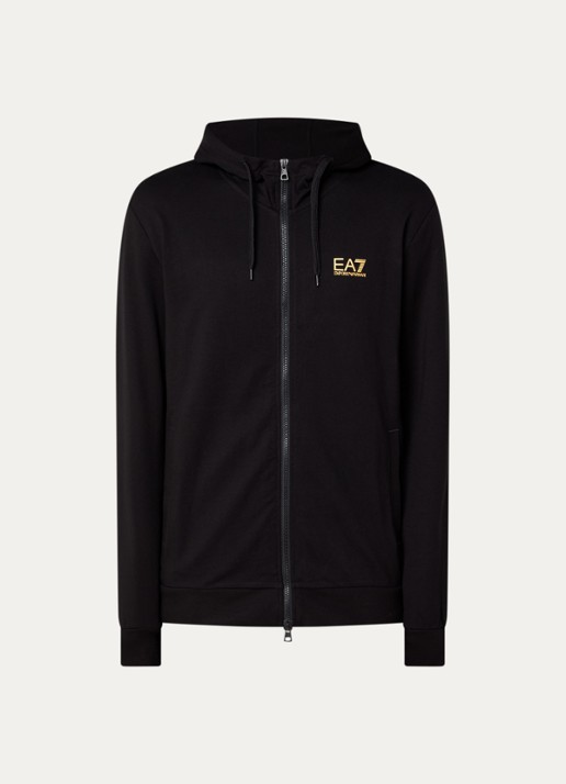 Armani Sweatvest met logo - voorkant 2 zwart