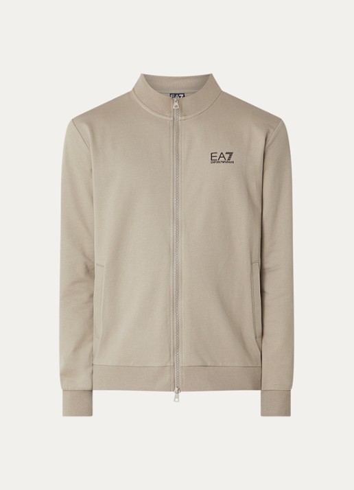 Armani Sweatvest met logo - voorkant zand