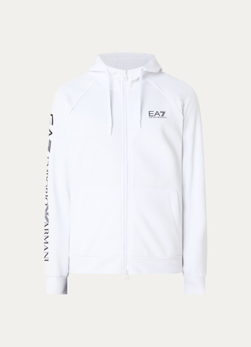 Armani Sweatvest met logo - voorkant 2 wit