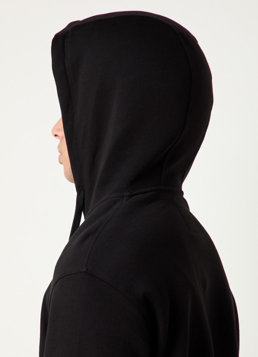 Armani Sweatvest met logoborduring en capuchon - detail 3 zwart