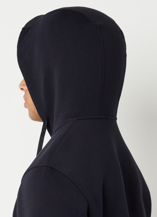 Armani Sweatvest met logoborduring en ritszakken - detail 5 donkerblauw