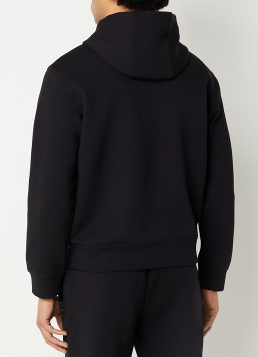 Armani Sweatvest met logoborduring en ritszakken - achterkant 5 zwart