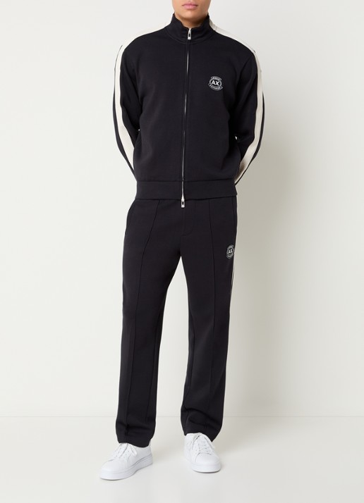 Armani Sweatvest met logoborduring - voorkant 3 donkerblauw