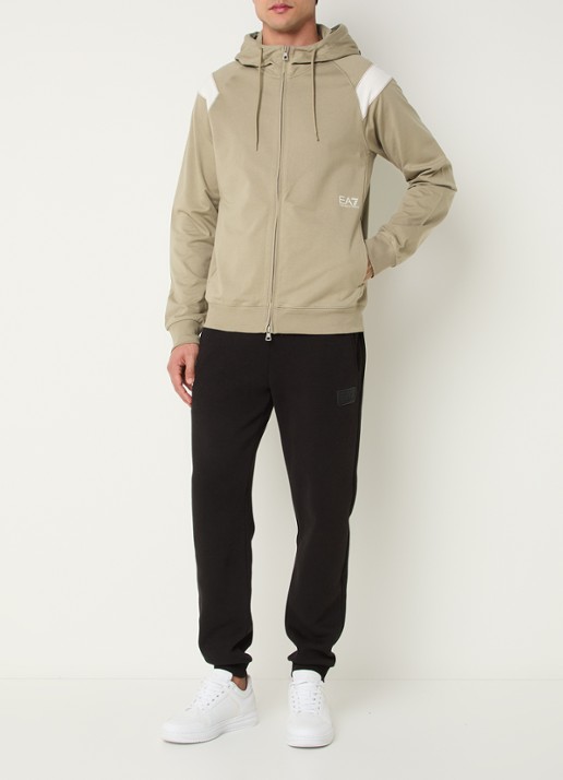 Armani Sweatvest met logoprint - voorkant 2 beige