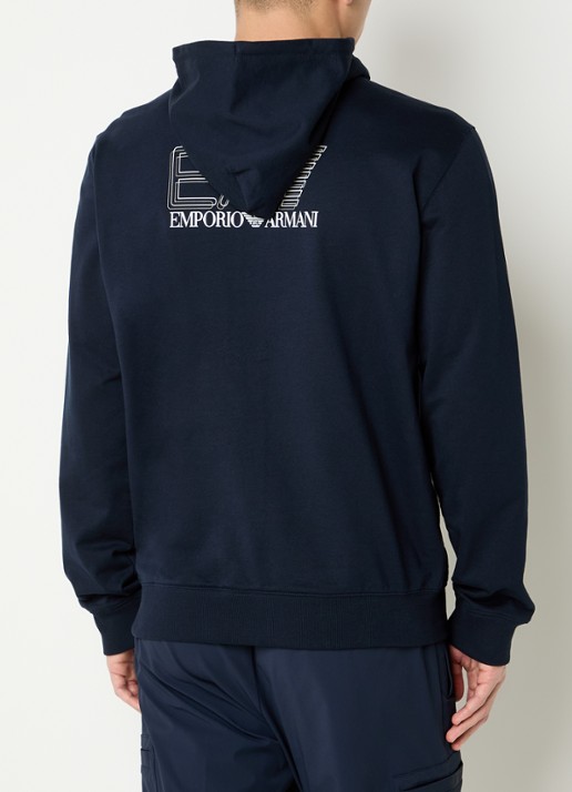 Armani Sweatvest met logoprint - achterkant 2 donkerblauw