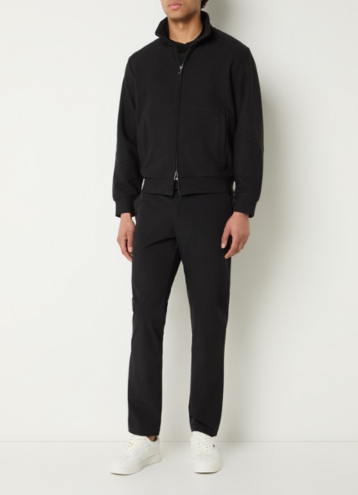 Armani Sweatvest met logoprint - voorkant 3 zwart