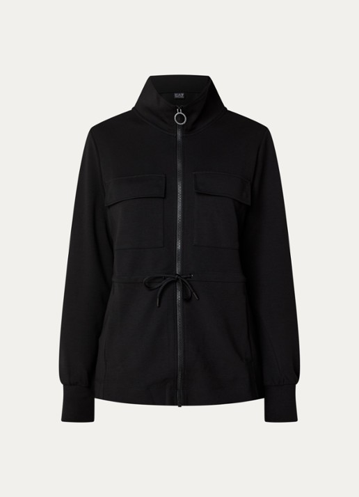 Armani Sweatvest met steekzakken - voorkant zwart