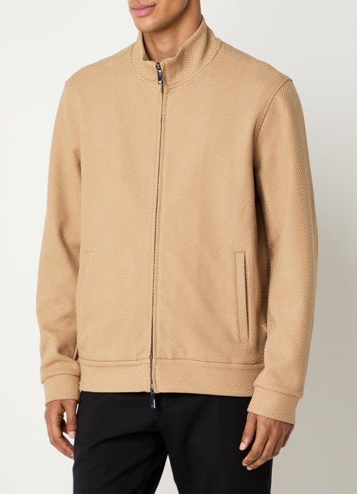 Armani Sweatvest met structuur en steekzakken