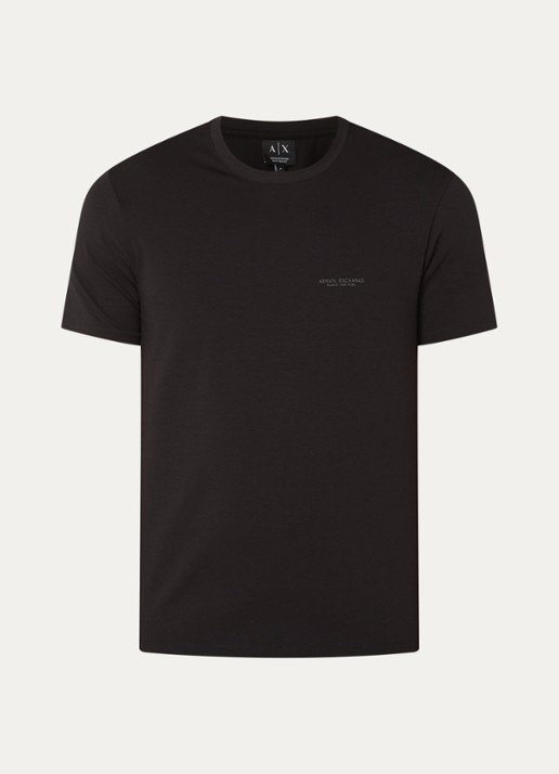 Armani T-shirt met 3D logo - voorkant black-uc001