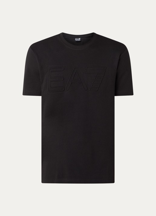 Armani T-shirt met 3D logoprint - voorkant 3 zwart
