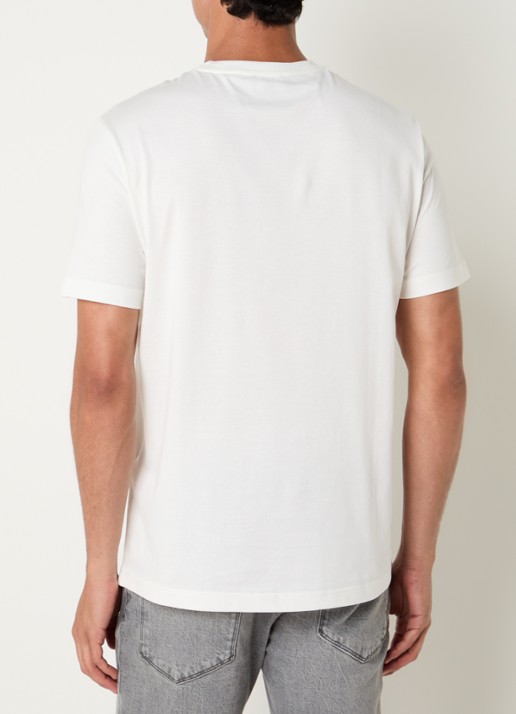 Armani T-shirt met flock logoprint - achterkant 3 wit