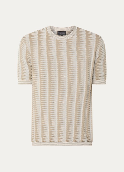 Armani T-shirt met grafische print - voorkant antraciet
