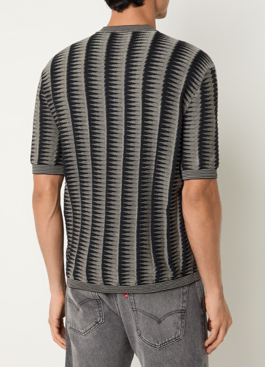 Armani T-shirt met grafische print - achterkant 4 zwart