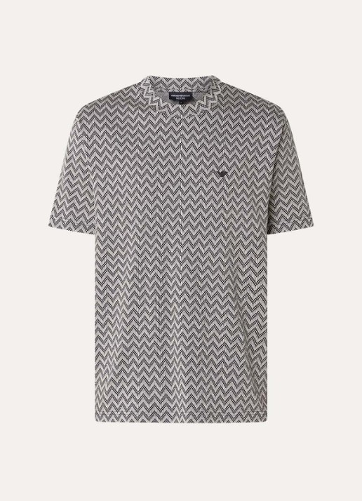 Armani T-shirt met grafische print - voorkant 2 antraciet