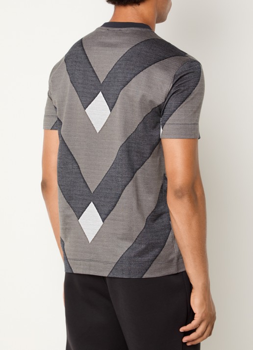 Armani T-shirt met grafische print - achterkant 4 middengrijs