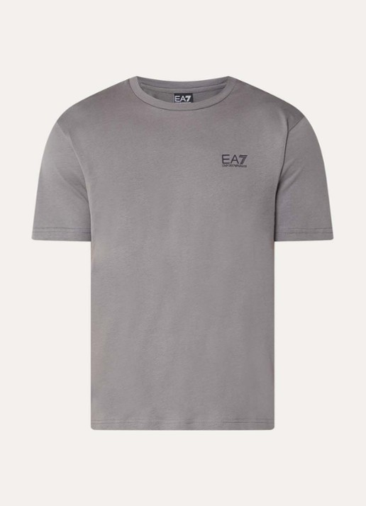 Armani T-shirt met logo- en backprint - voorkant 2 lichtroze