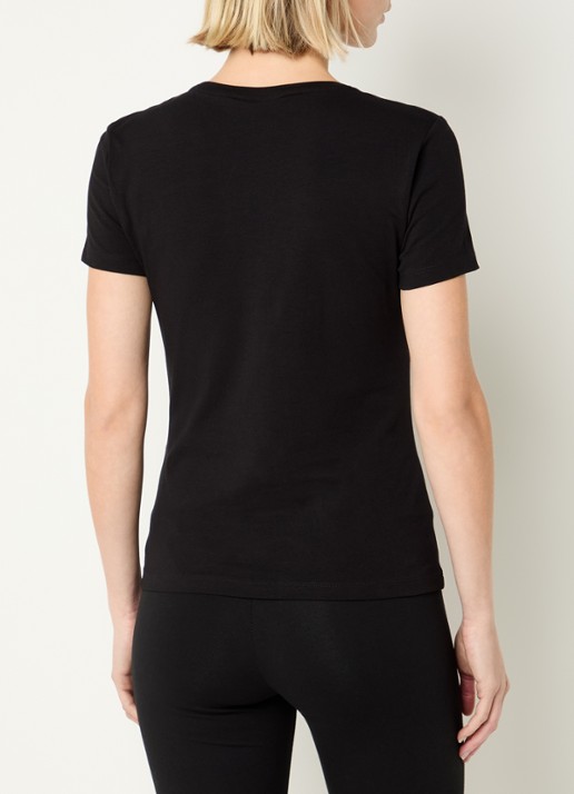 Armani T-shirt met logo en lurex - achterkant 4 diepzwart