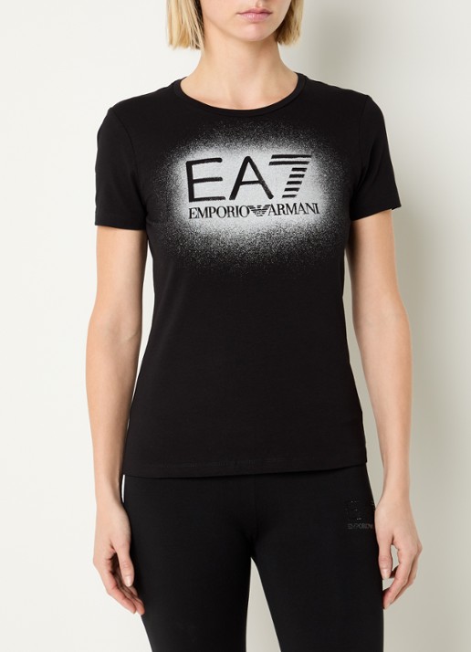 Armani T-shirt met logo en lurex