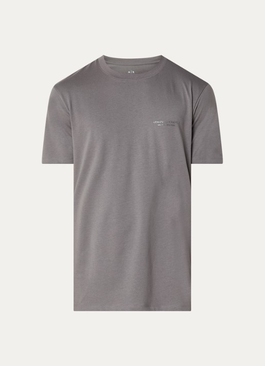 Armani T-shirt met logo - voorkant antraciet