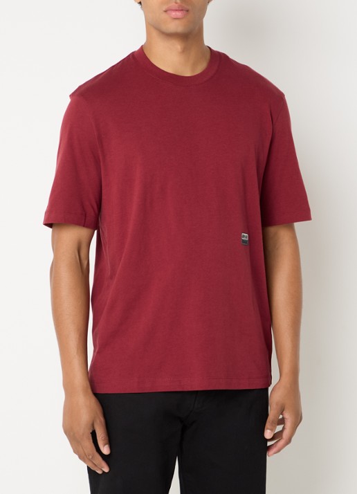Armani T-shirt met logo - detail rood