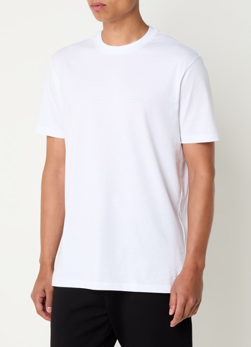 Armani T-shirt met logo - detail 4 wit