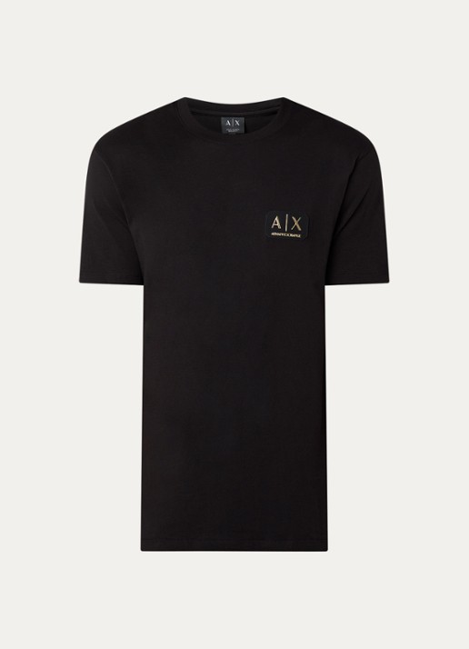 Armani T-shirt met logo - voorkant 2 zwart