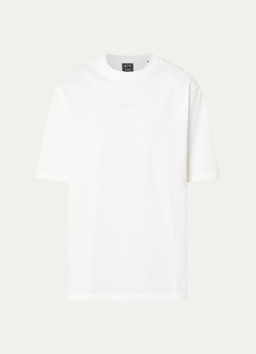 Armani T-shirt met logo - voorkant 2 gebroken wit