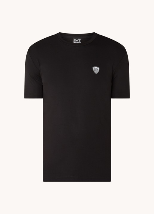 Armani T-shirt met logo  - voorkant 2 zwart