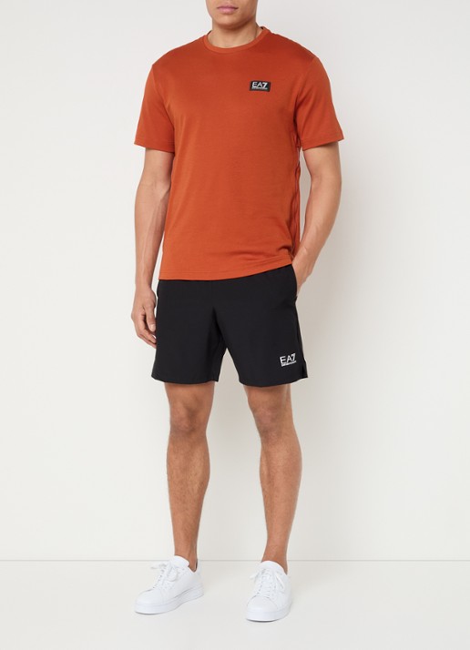 Armani T-shirt met logo - voorkant 3 oranjerood