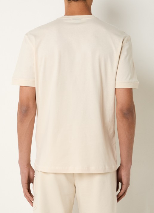 Armani T-shirt met logo - achterkant beige