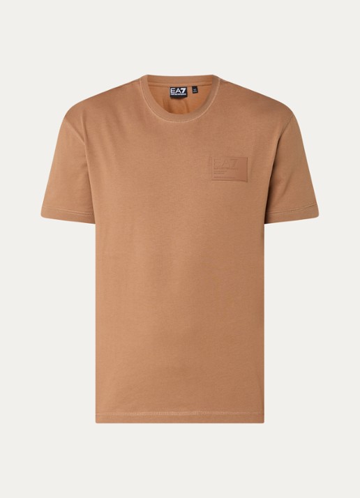 Armani T-shirt met logo - voorkant camel