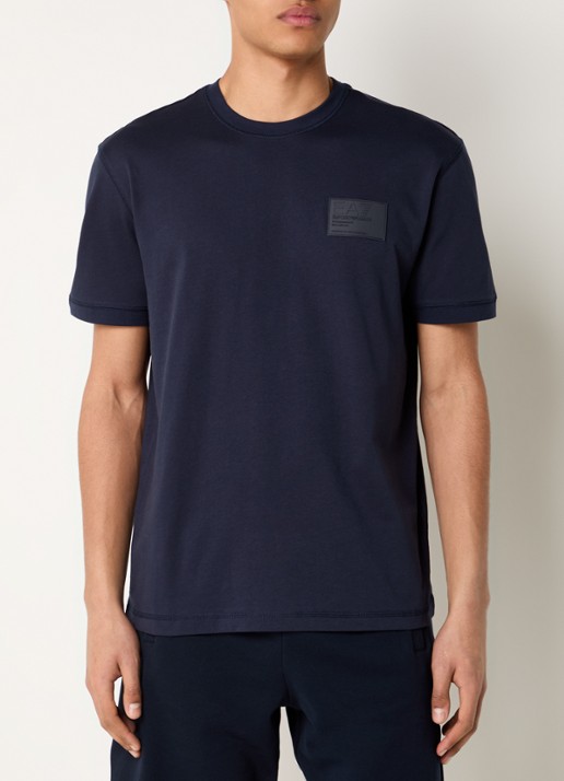 Armani T-shirt met logo - detail 4 donkerblauw