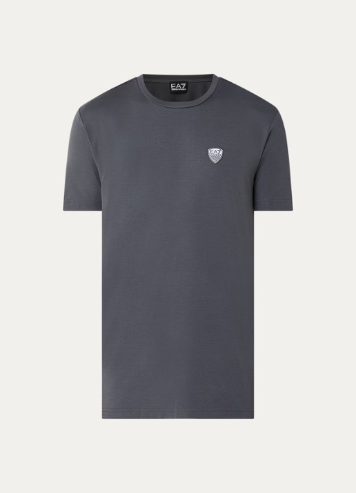 Armani T-shirt met logo  - voorkant donkergrijs