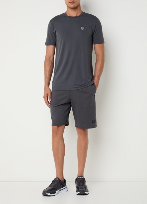 Armani T-shirt met logo  - voorkant 2 donkergrijs