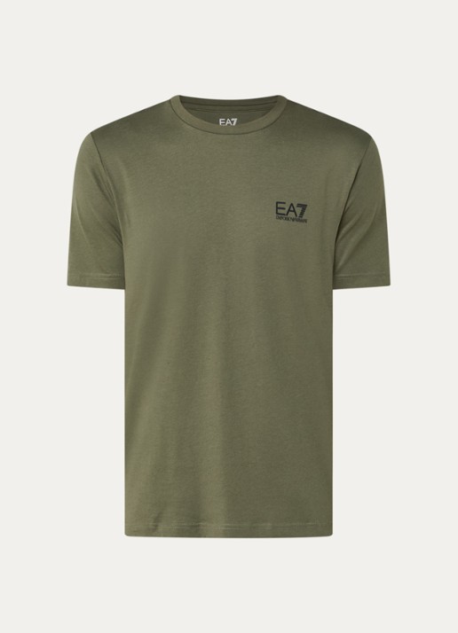 Armani T-shirt met logo - voorkant legergroen