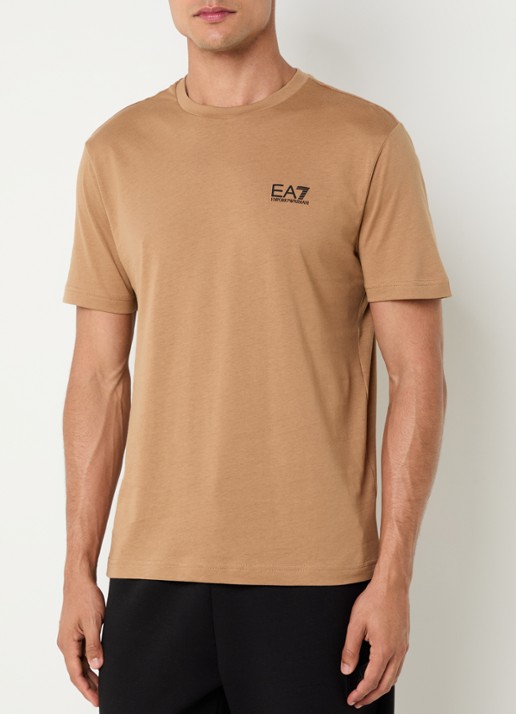 Armani T-shirt met logo - detail 4 camel