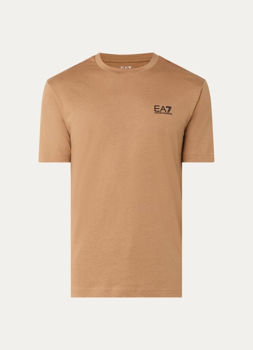 Armani T-shirt met logo - voorkant camel