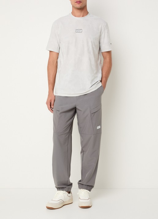 Armani T-shirt met logo - voorkant 3 lichtgrijs