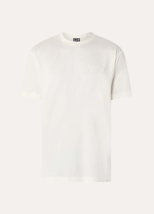 Armani T-shirt met logo - voorkant gebroken wit