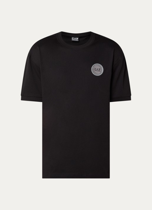Armani T-shirt met logo - voorkant zwart